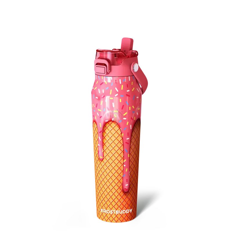 Bottle Buddy - Dual Function lid Water Bottle - Stainless Steel - Double Wall Insulated