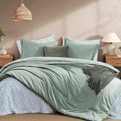 ☁️ 7-Piece Coastal Microfiber Comforter Set with Storage Pockets