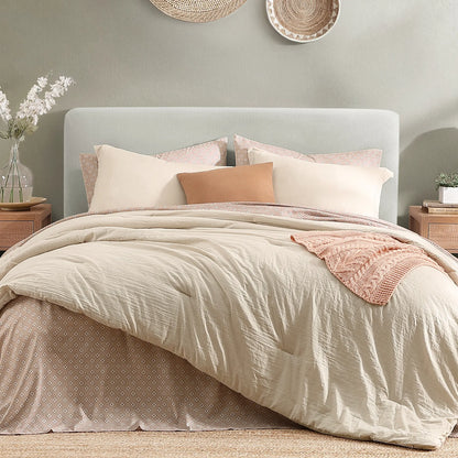 ☁️ 7-Piece Coastal Microfiber Comforter Set with Storage Pockets